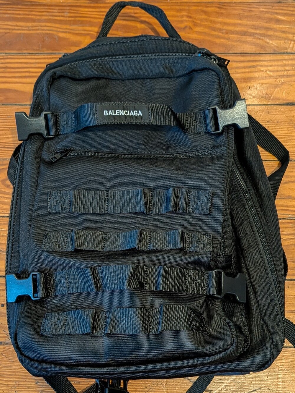 AUTHENTIC Balenciaga Black Men's Tactical Small Army Nylon Backpack
